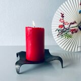Brutalist iron candle holder