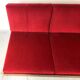 Daybed in beech and red fabric by jitona, vintage czech 1970s