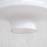 Opaline and Brass French Pendant Light