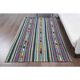 Vintage Turkish Oushak Handmade Wool Cotton White Kilim Area Rug 132x222