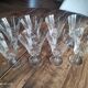 Lot de 8 verres à vin buvant évasé en cristal ancien ciselé