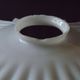 French Vintage 1930s Art Deco White Opaline Glass Pleated Lamp Shade