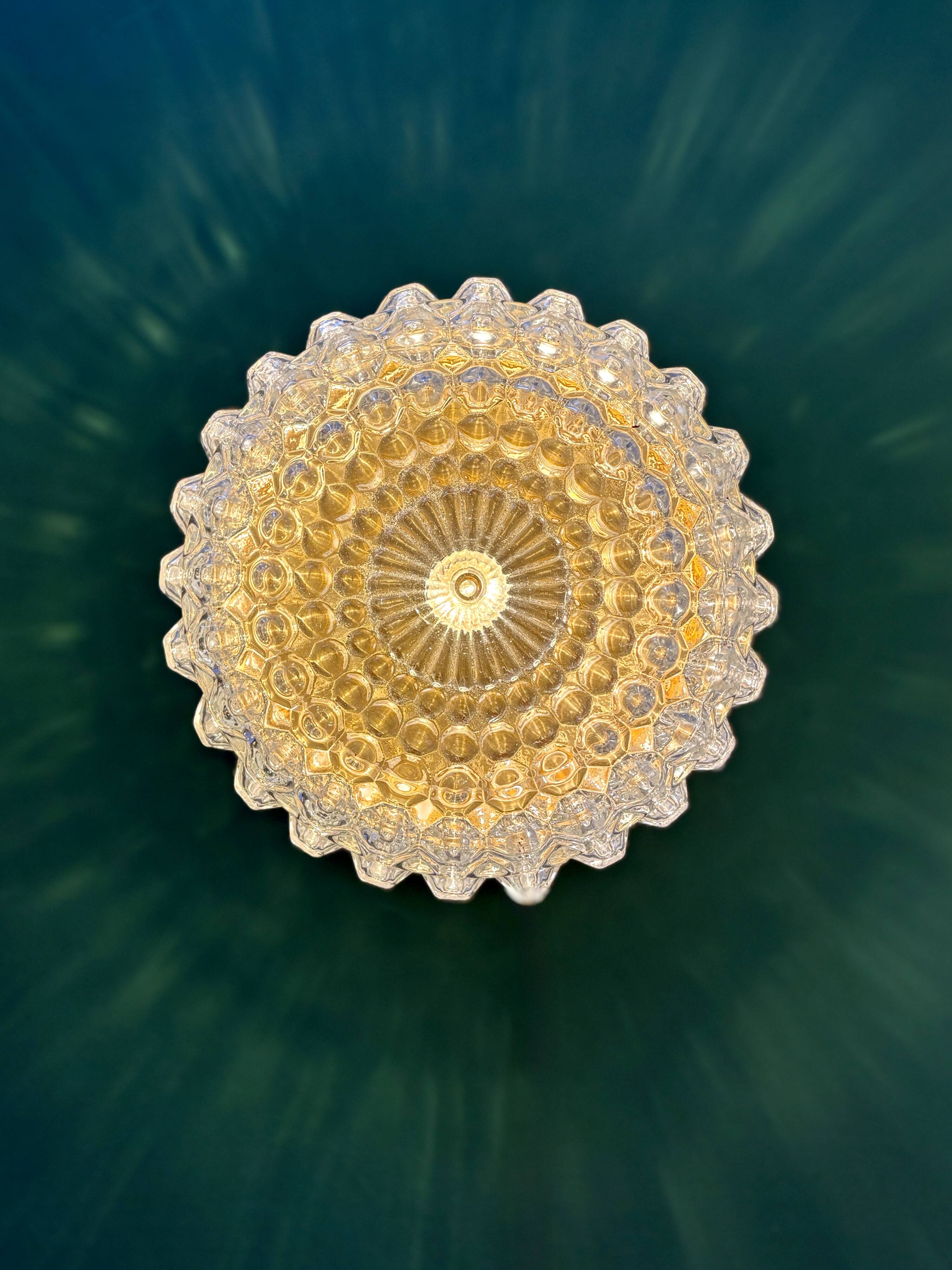 Vintage moulded glass wall or ceiling light globe