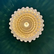 Vintage moulded glass wall or ceiling light globe