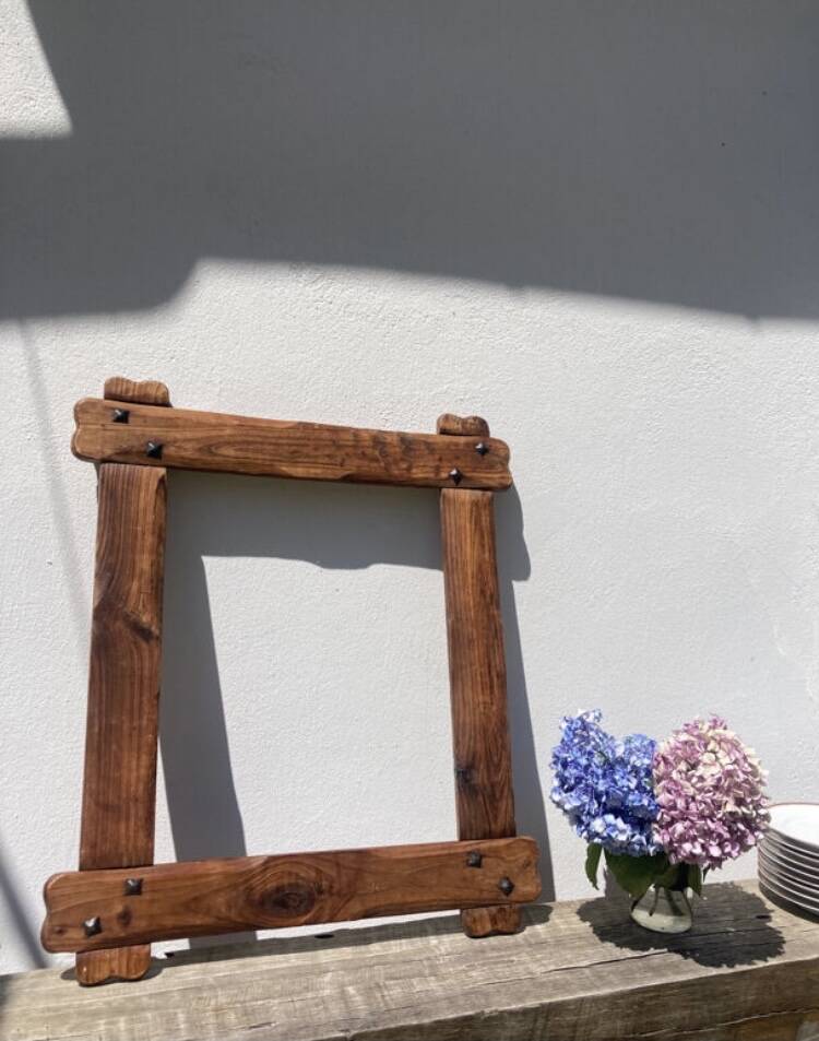 Brutalist wooden frame