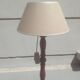 Lampadaire en bois tourné vintage