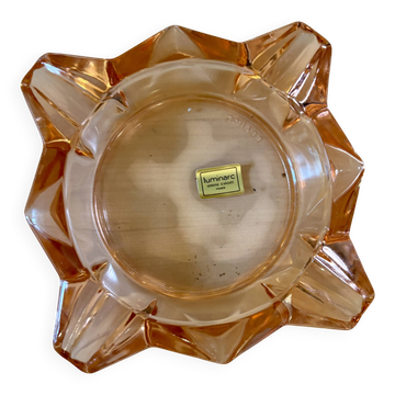 Vintage Luminarc ashtray in pink glass
