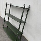 Turned wood shelf