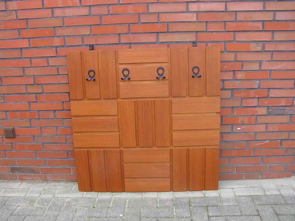 Portemanteau scandinave en teck 1960