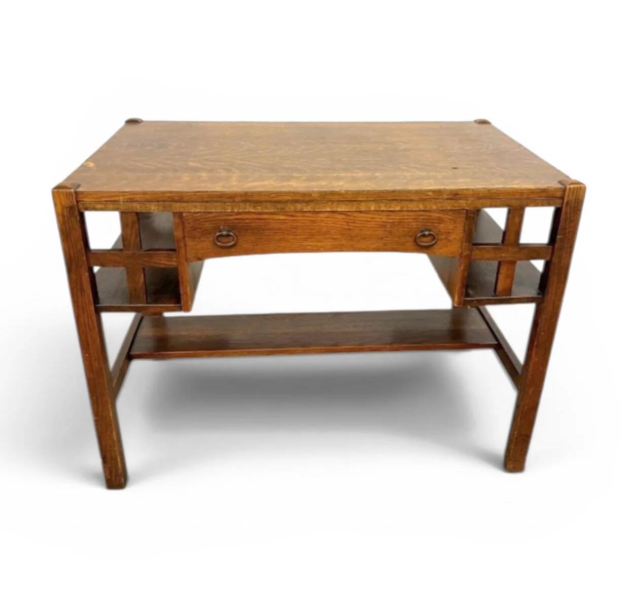 Early 20th-century oak Arts and Crafts desk by Bourn - Hadley USA / 1920s / USA / Stickley Brothers