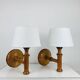 Pair of Aneta Scandinavian wooden wall lights, 1960s