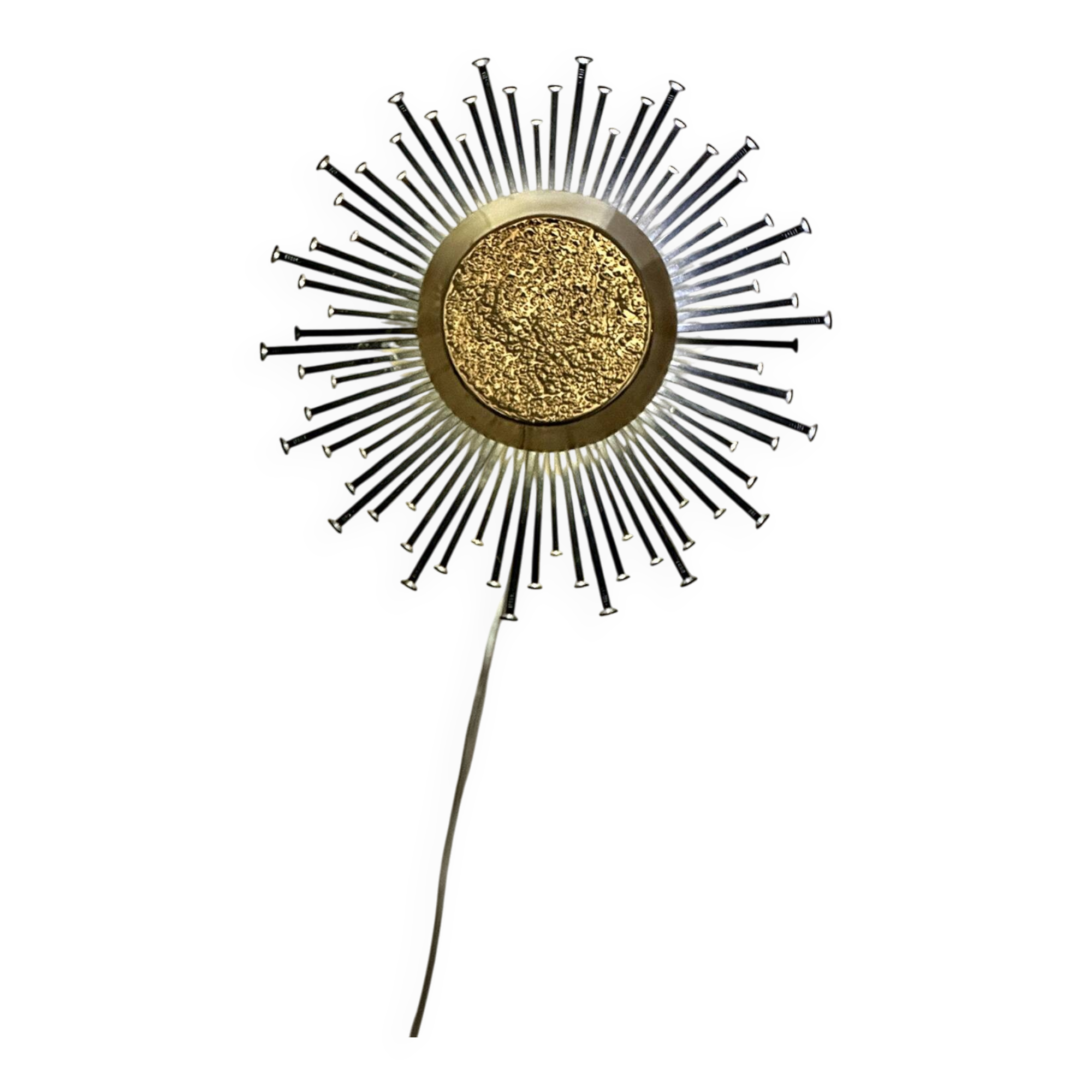 Star/Sun wall lamp made of brass and iron 40cm