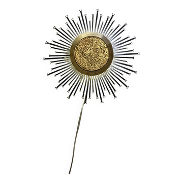 Star/Sun wall lamp made of brass and iron 40cm