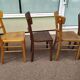 Set of 10 wooden bar bistro chairs - old - vintage