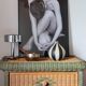 Wicker/rattan/wood chest of drawers