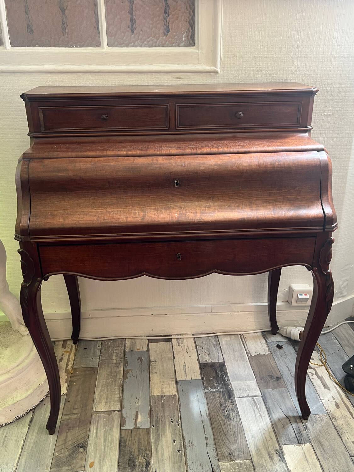 Small Napoleon III mahogany secretary desk, 19th century