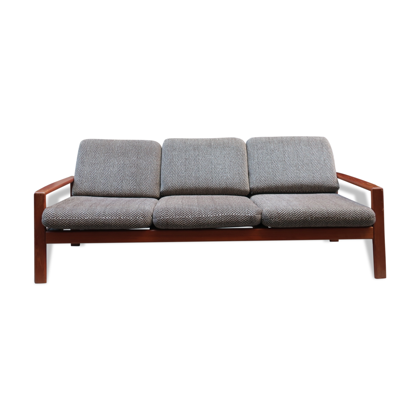 Scandinavian sofa from the 60s teak and fabric