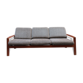 Canapé scandinave des années 60 teck et tissu