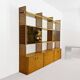 Gianluigi Gorgoni Display Unit 1970s  Fratelli Turi Bookshelf Glass Brass Briar Burl rizzo