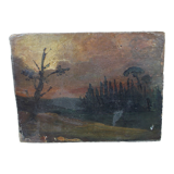 Old canvas painting by Jules Dupré