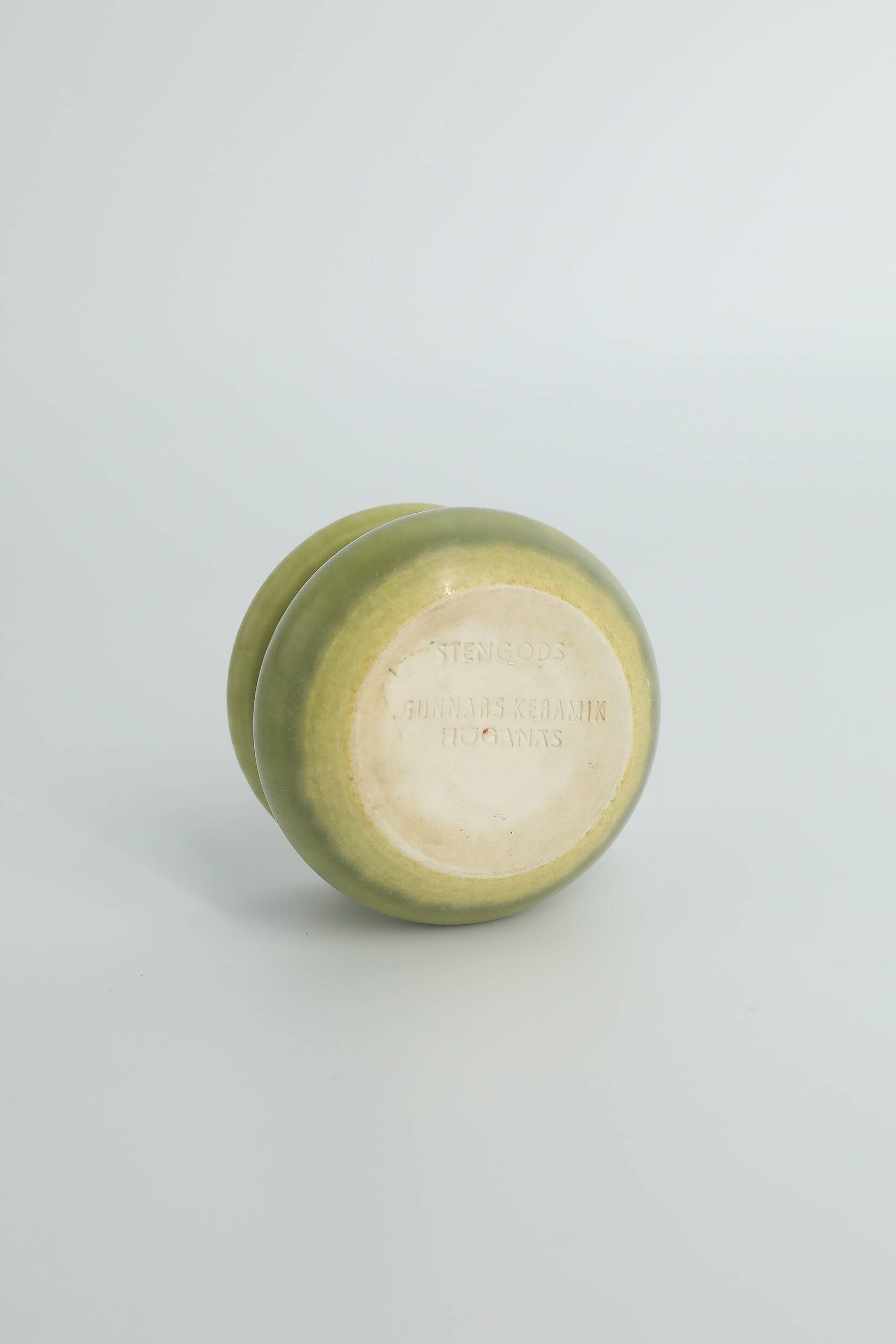 Mid-century Scandinavian collector's candlestick in stoneware by Gunnars Keramik.