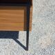 Desk of the 60s in mahogany base metal tubes 2 drawers