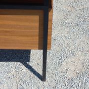 Desk of the 60s in mahogany base metal tubes 2 drawers