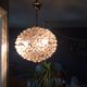Vintage floral ball hanging lamp, 3 lights 60s