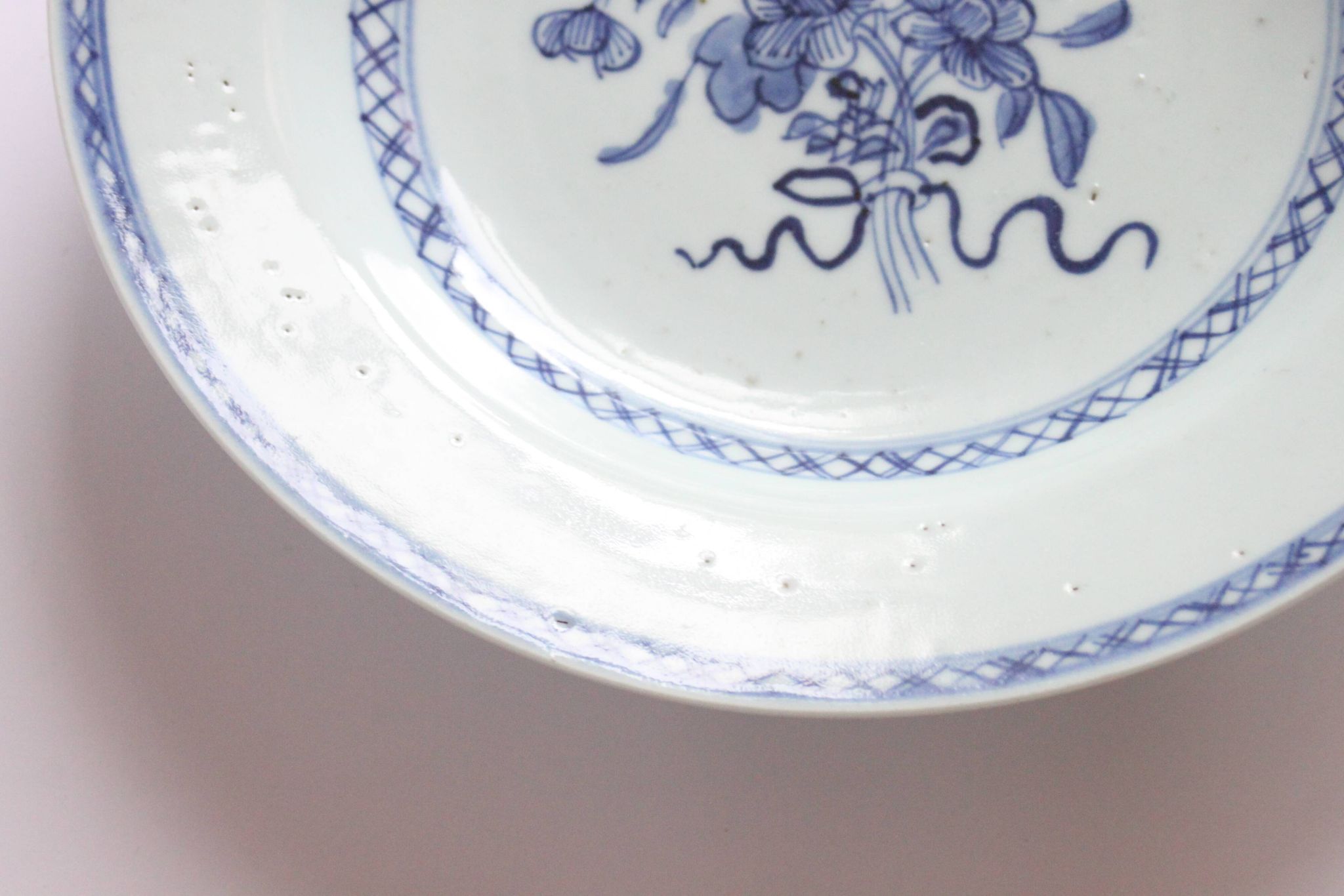 Assiette en porcelaine d'exportation Qianlong, Chine 18e