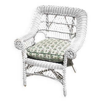 Fauteuil de jardin kids rotin vintage