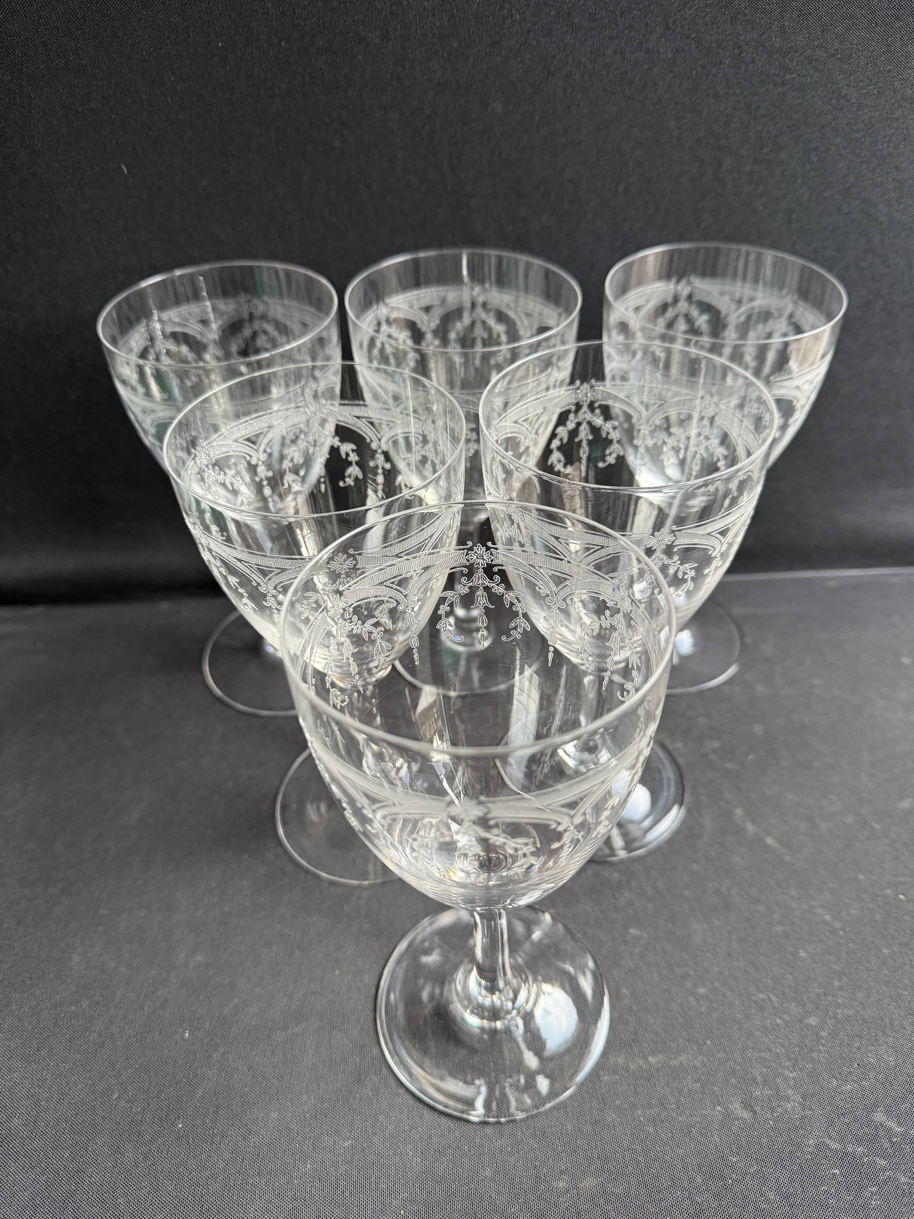 6 Saint Louis Manon water glasses