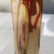 Autumn colored glass vase