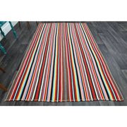1970s Vintage Turkish Oushak Handmade Wool Cotton Red Area Rug 174x287