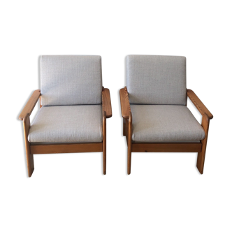 Fauteuils suédois en pin