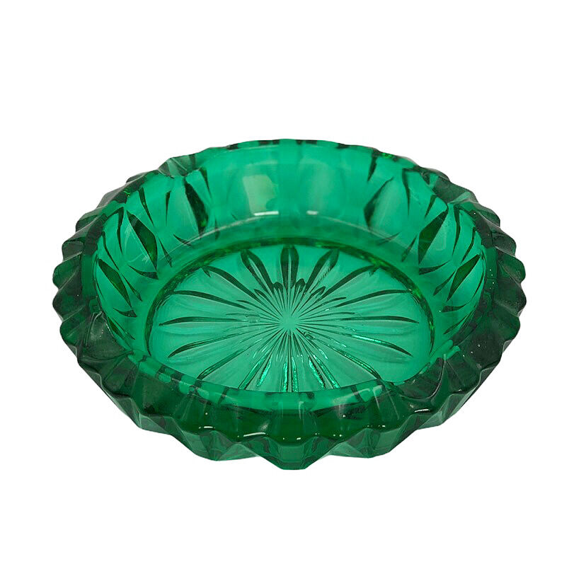 Vintage ashtray chiseled glass