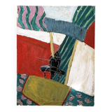 Vintage collage painting on canvas 1970