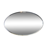 Miroir ovale 51 x 81 cm chrome 1970