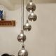 Modern Sculptural Hanging Lamp - 5 glass globes