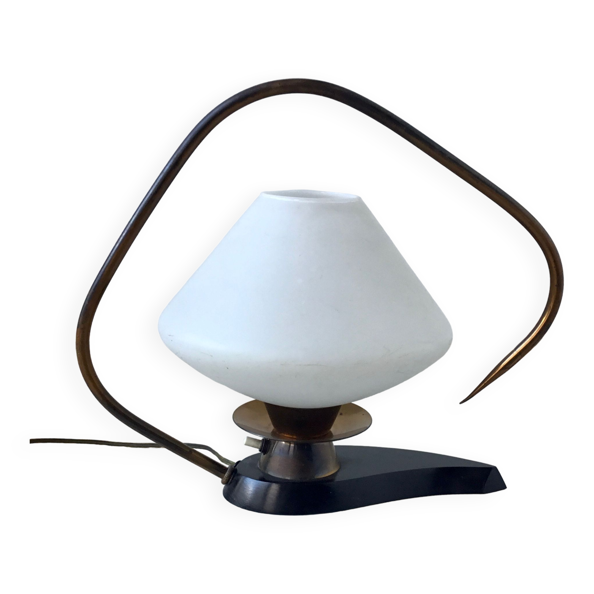 1950s opaline table lamp