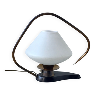 Lampe de table en opaline 1950