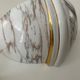 Pair of vintage marbled and gilded porcelain sconces, France 1970