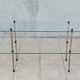 Large vintage metal and glass shop display shelf.