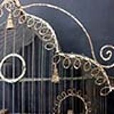 Bird cage in wire mesh of the 19th century