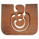 Scandinavian Modern Candle Holder in Wood by Gunnar Kanevad, Sweden, Organic Shape