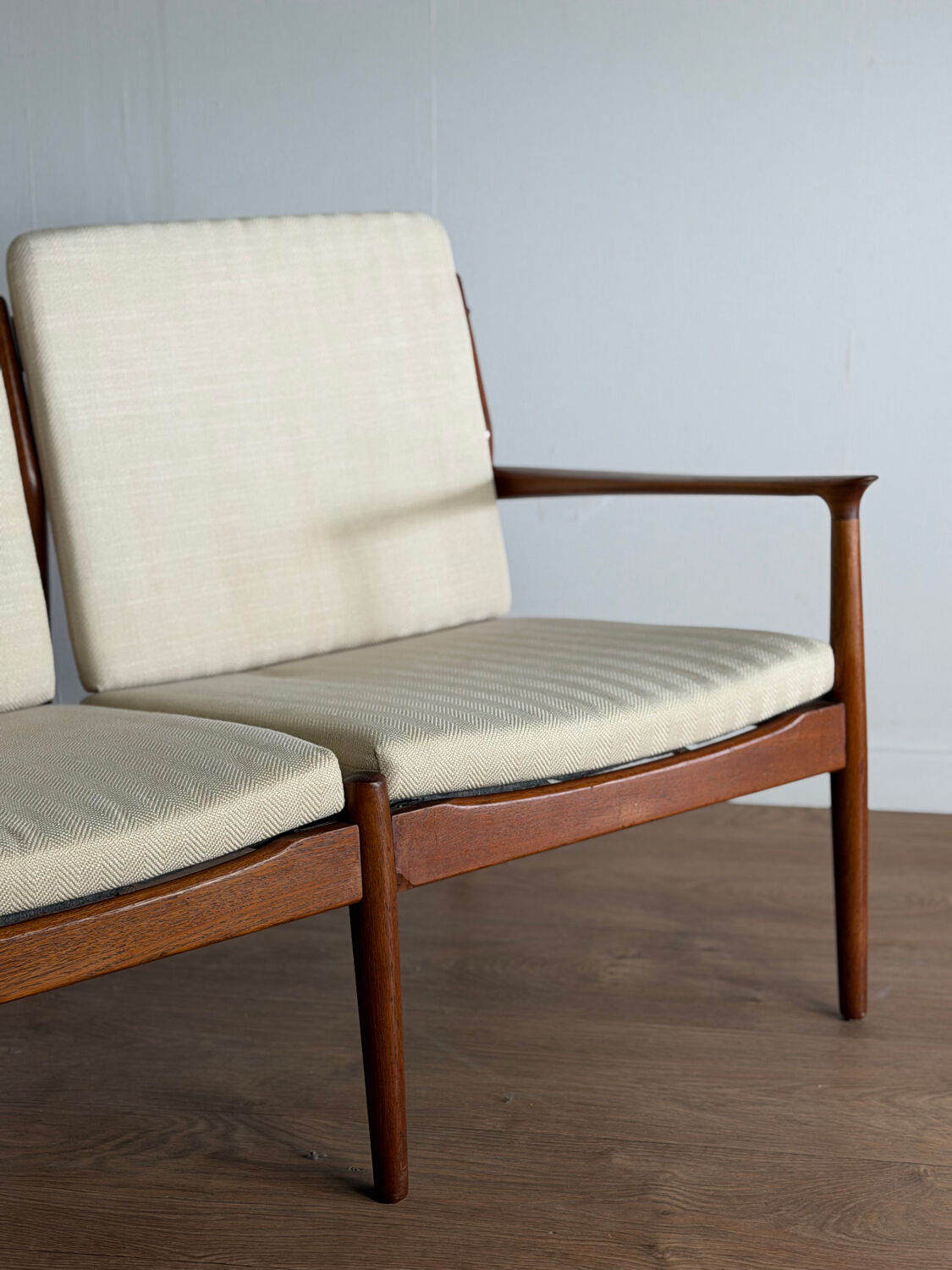 Scandinavian banquette in the style of Sven Ellekaer Eriksen from the 1960s.