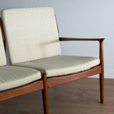 Scandinavian banquette in the style of Sven Ellekaer Eriksen from the 1960s.