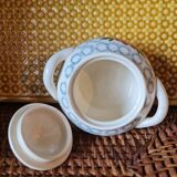 Sugar bowl, Sarreguemines earthenware factory, France