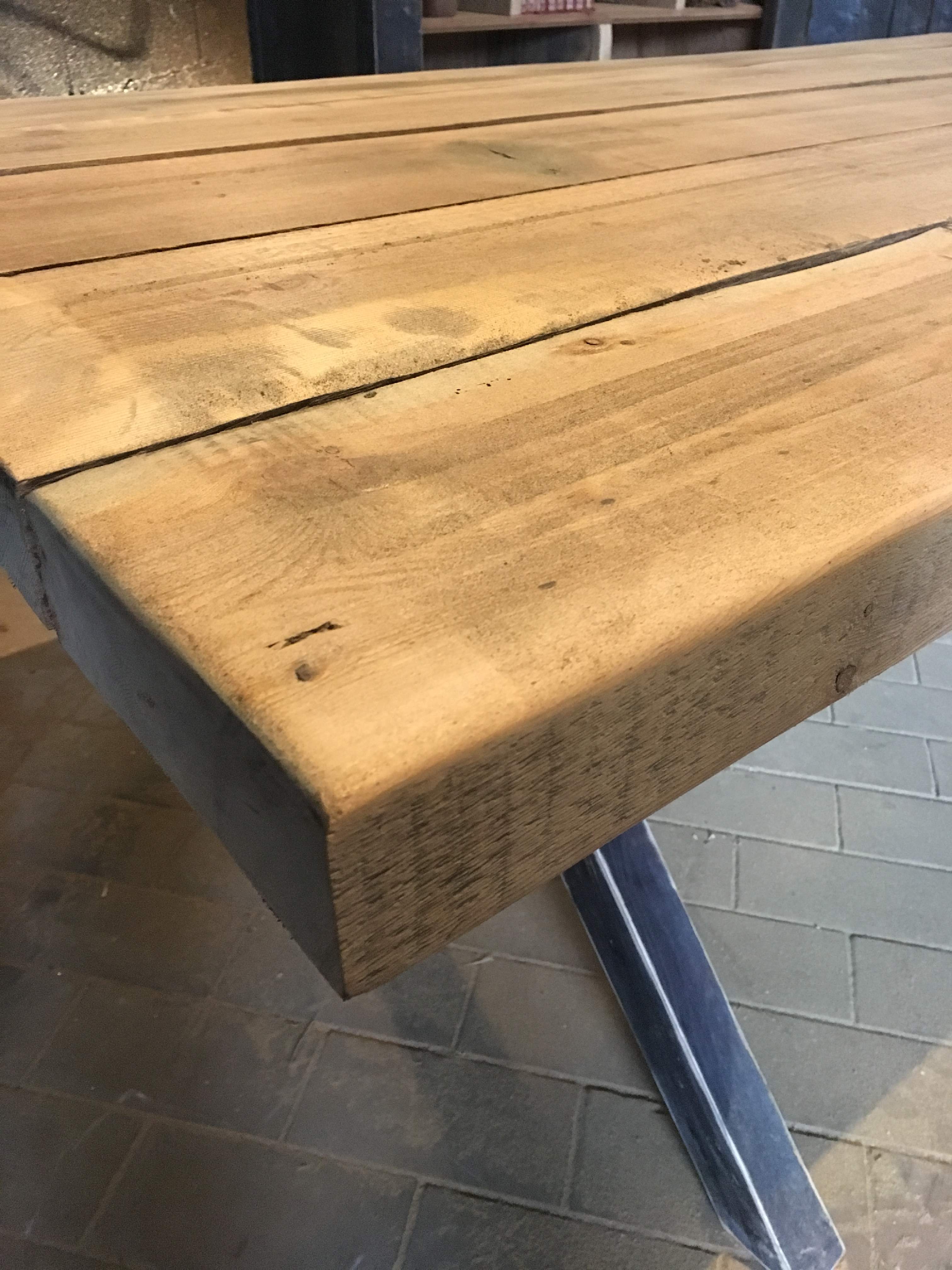 Large artisanal solid wood table