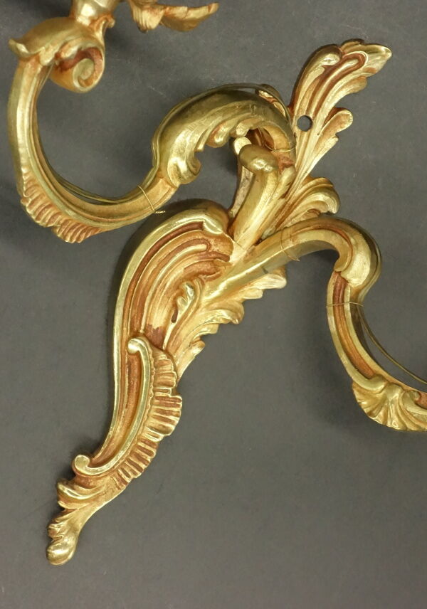 Paire d'appliques, style Louis XV Lucien Gau, Paris