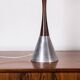 Swedish table lamp in Aluminum, Rosewood and Bakelite by Bergboms 1960.